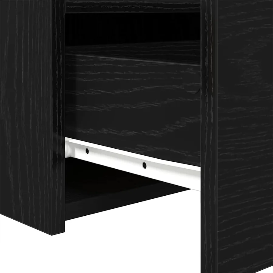 Cabinet de chevet Chêne noir 50 x 40 x 45 cm Bois d'ingénierie - 8