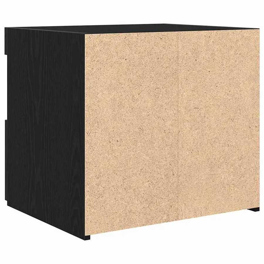 Cabinet de chevet Chêne noir 50 x 40 x 45 cm Bois d'ingénierie - 9