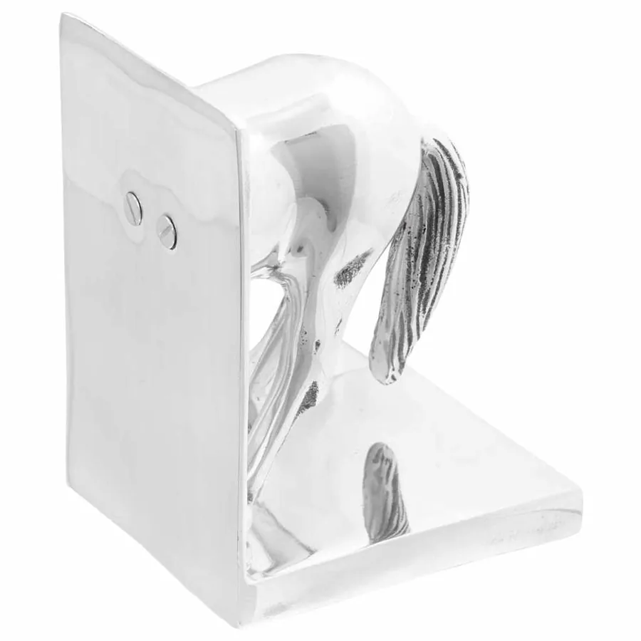 Serre-livres 2 pcs Argenté 11 x 14 x 25 cm Aluminium - 2