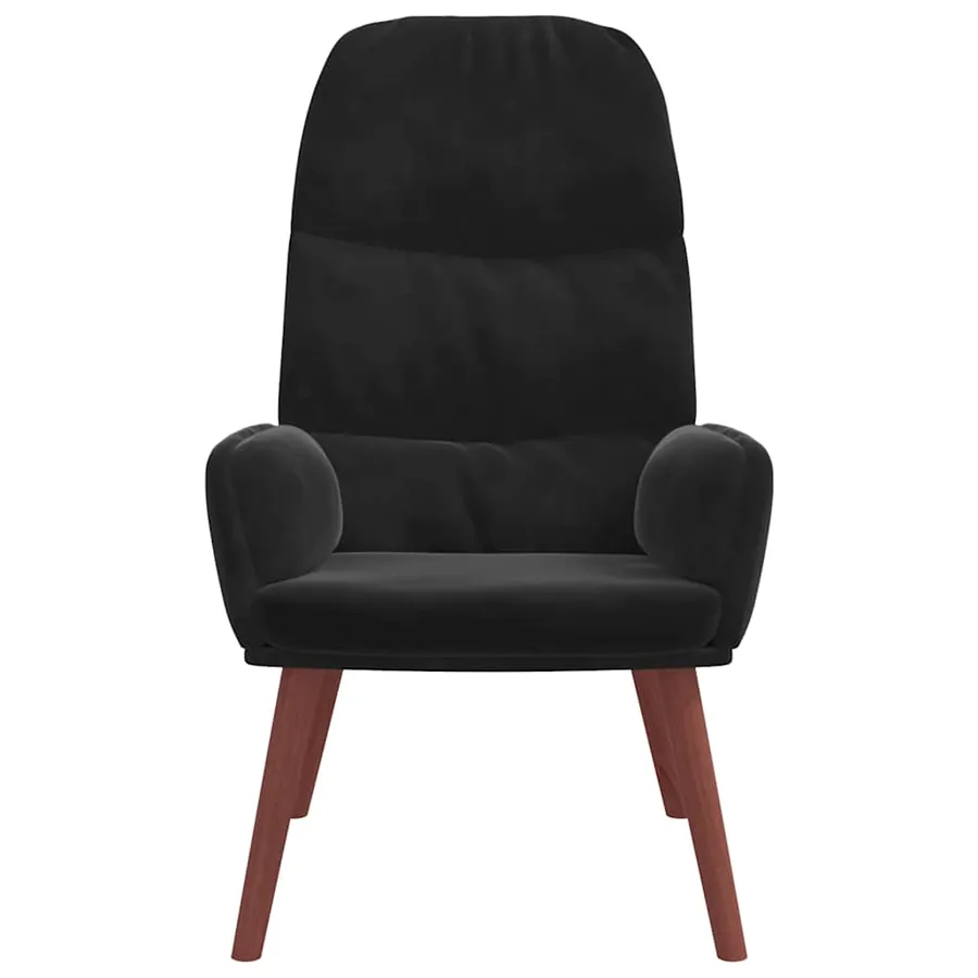 Fauteuil relaxant velours noir - 3