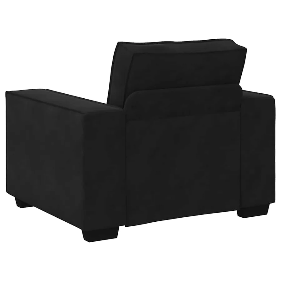 Fauteuil noir 100x78x84 cm velours - 6