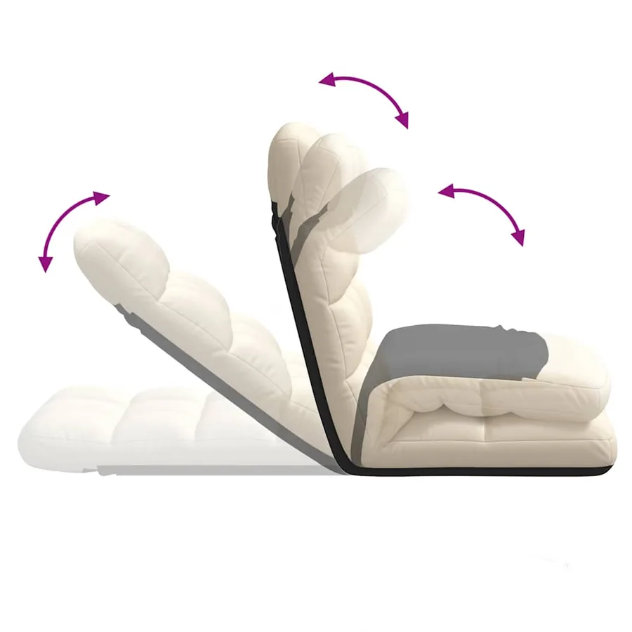 Chaise de sol pliante en lin 71 x 51 x 62 cm - 7
