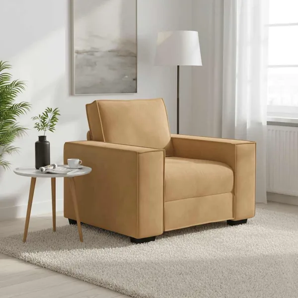 Fauteuil canapé marron 100x78x84 cm velours