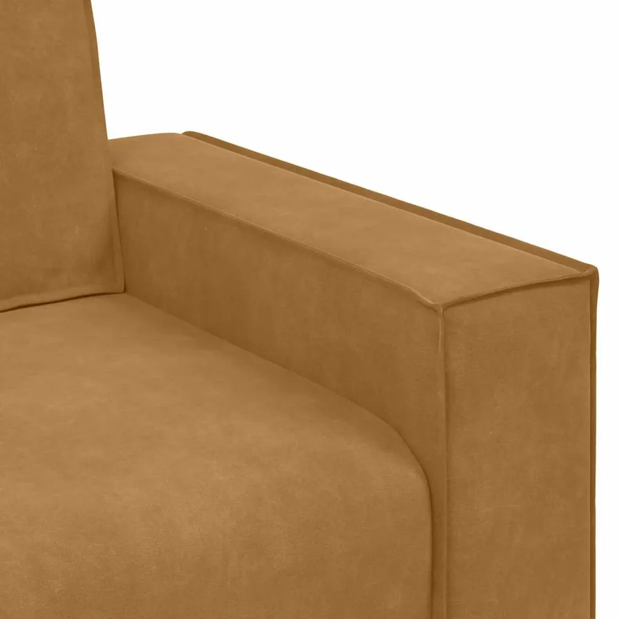 Fauteuil canapé marron 100x78x84 cm velours - 7