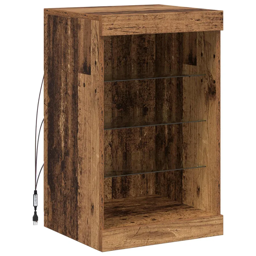 Buffet LED Bois ancien 41 x 37 x 67 cm Bois d'ingénierie - 2