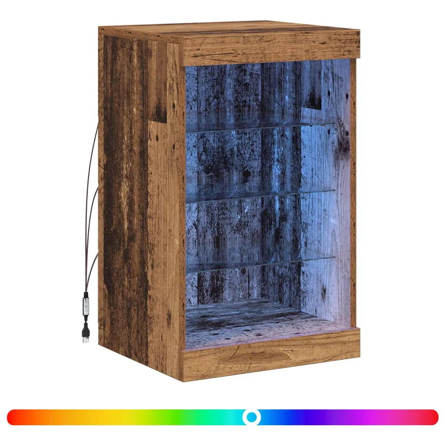 Buffet LED Bois ancien 41 x 37 x 67 cm Bois d'ingénierie - 5