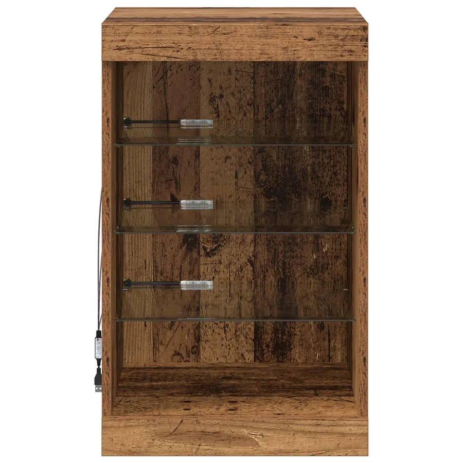 Buffet LED Bois ancien 41 x 37 x 67 cm Bois d'ingénierie - 6