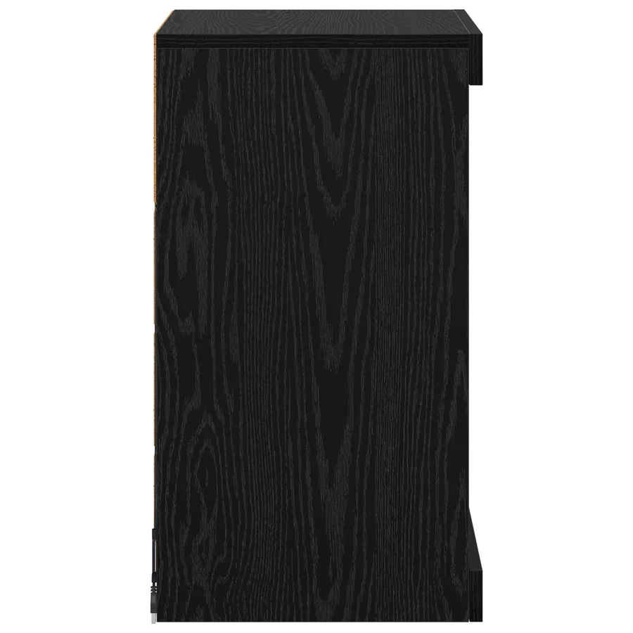 Buffet LED Chêne noir 41 x 37 x 67 cm Bois d'ingénierie - 7