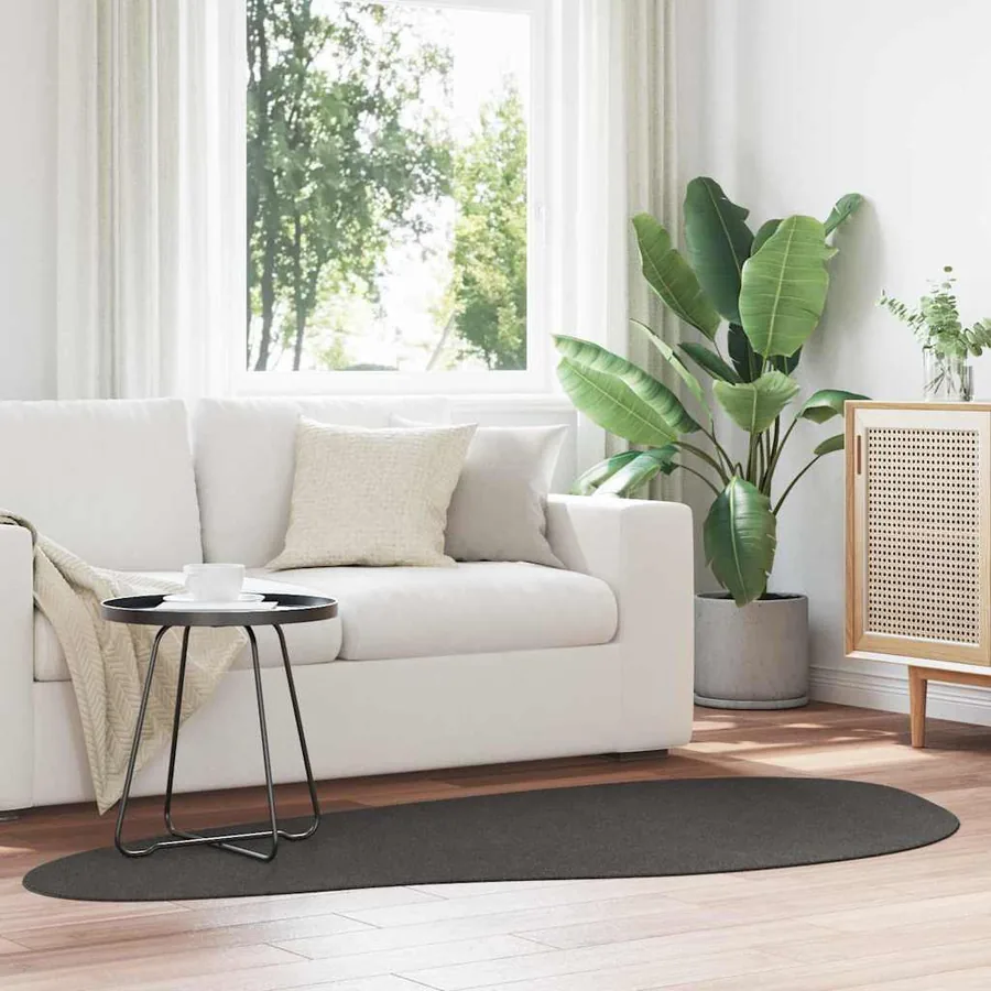 Tapis de surface HUARTE Anthracite 100 x 200 cm Polyester