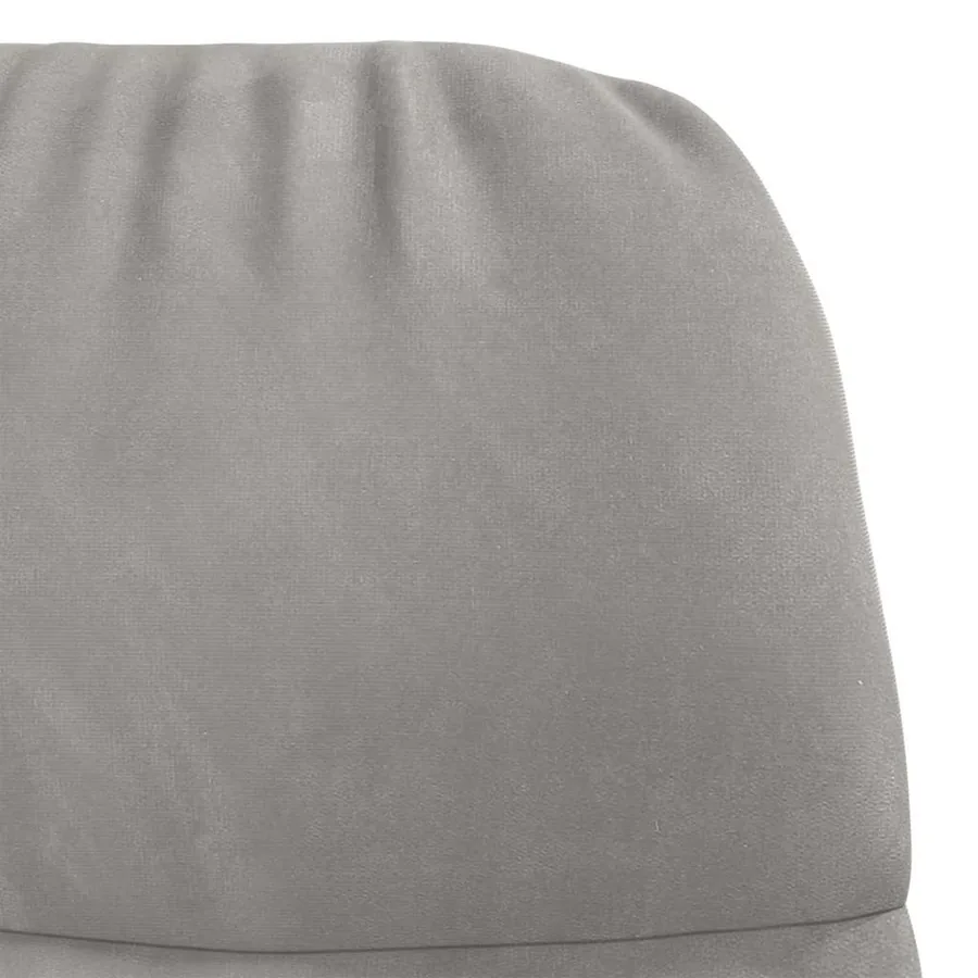 Fauteuil à bascule velours gris clair - 6