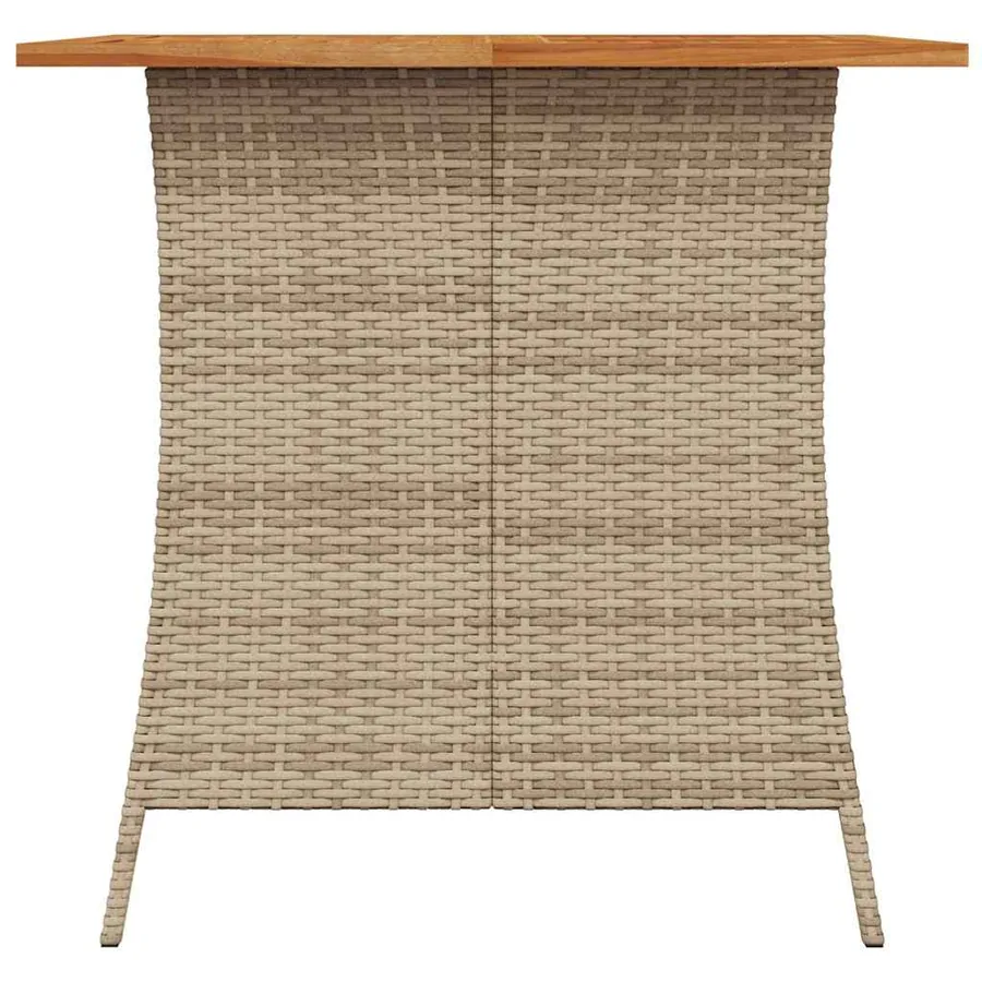 Ensemble à manger de jardin avec coussins 5pcs Beige poly rotin - 4