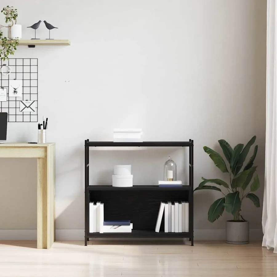 Étagère Chêne noir 80 x 30 x 78.5 cm Bois d'ingénierie - 4