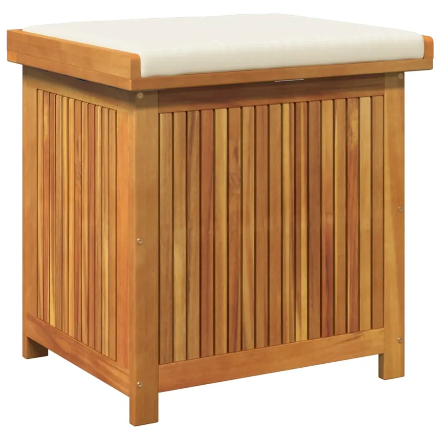 Boîte à coussins d'extérieur 60x50x61 cm bois massif d'acacia - 2