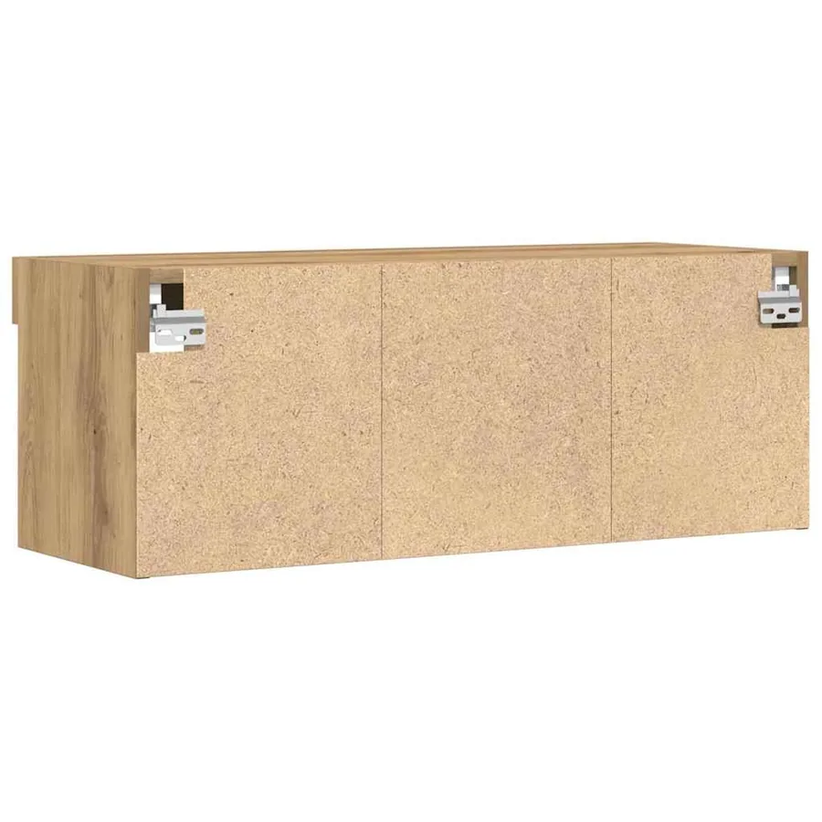 Ensemble meuble TV 80 x 30 x 30 cm chêne artisanal - 11