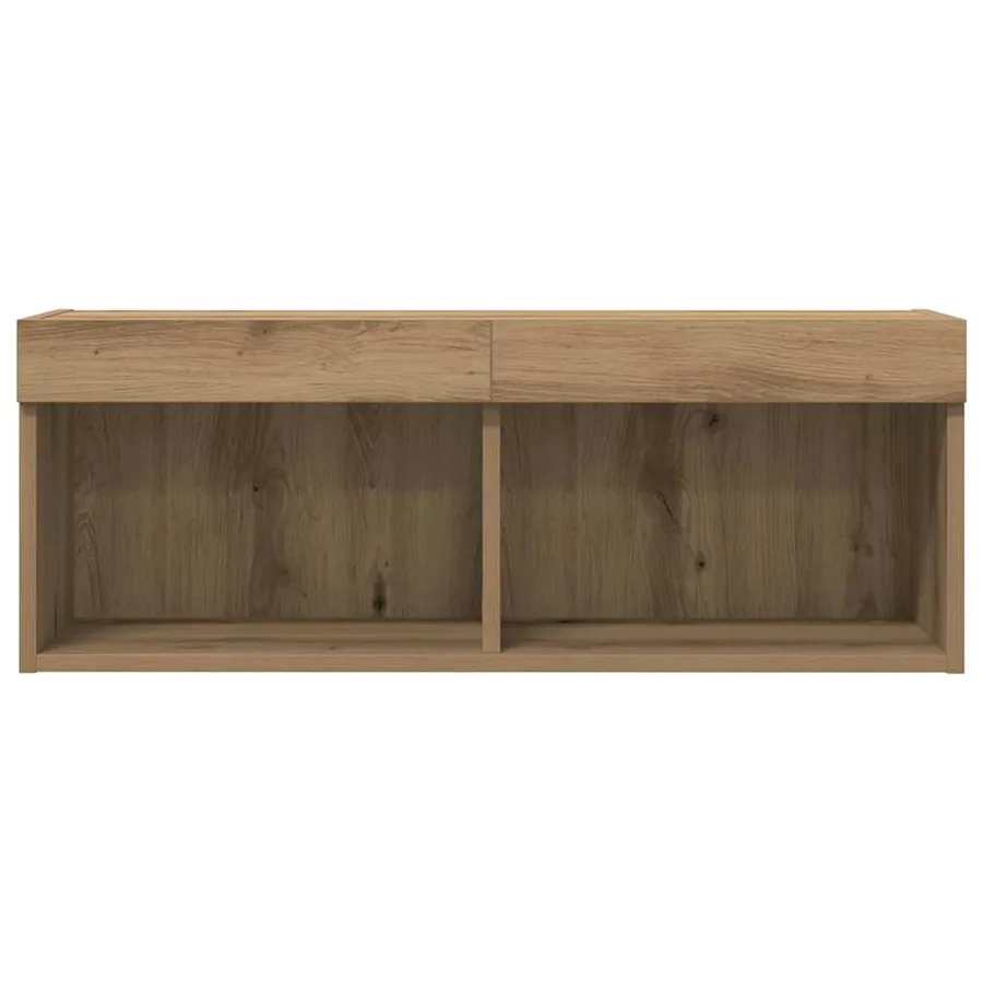 Ensemble meuble TV 80 x 30 x 30 cm chêne artisanal - 9