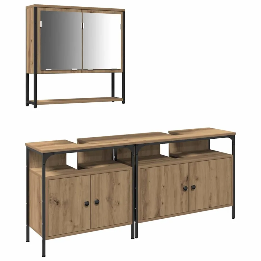 Ensemble de mobilier de salle de bain 3 pc Marron - 2