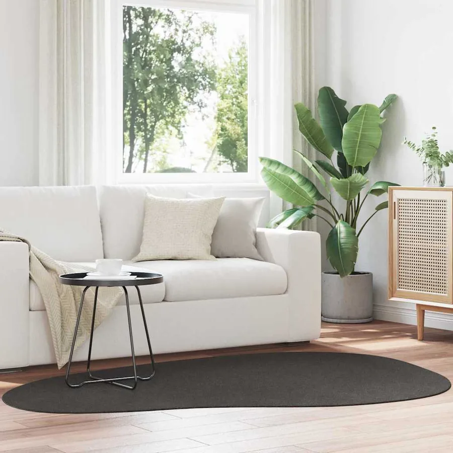 Tapis de surface HUARTE Anthracite 140 x 200 cm Polyester