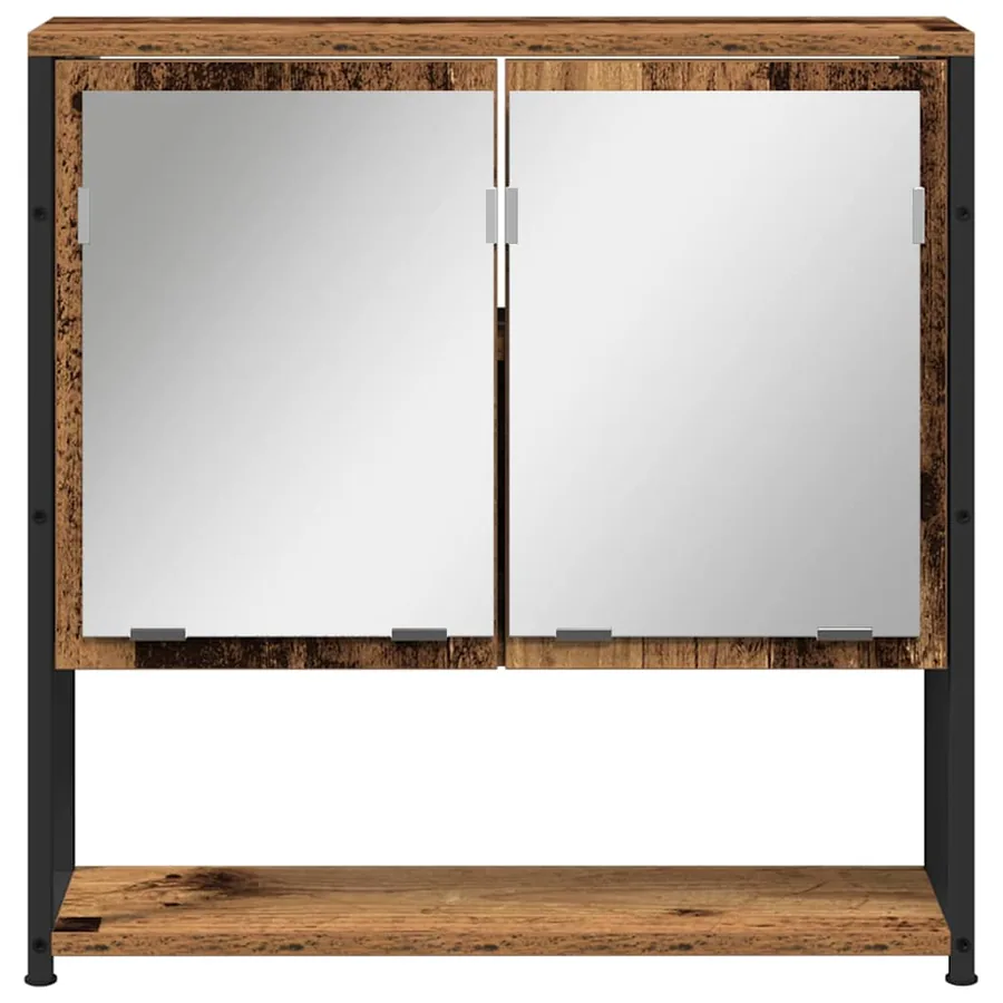 Armoire Miroir Bois ancien 60 x 16 x 60 cm Bois d'ingénierie - 6