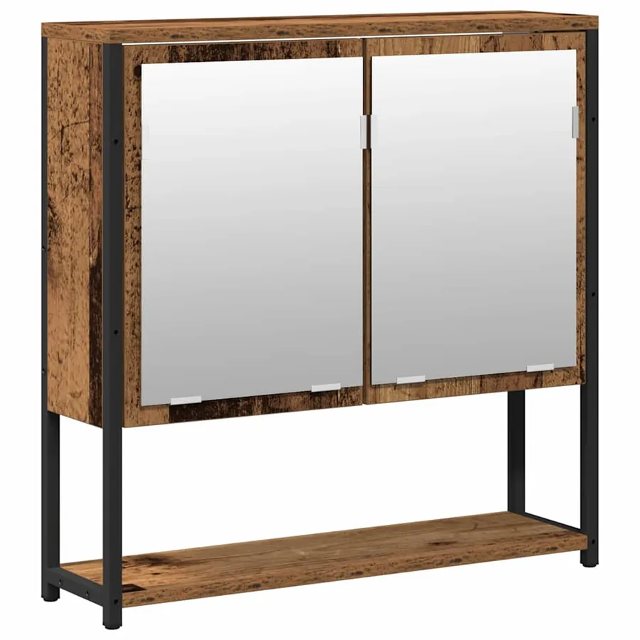 Ensemble de mobilier de salle de bain avec étagère 2 pcs Marron - 5