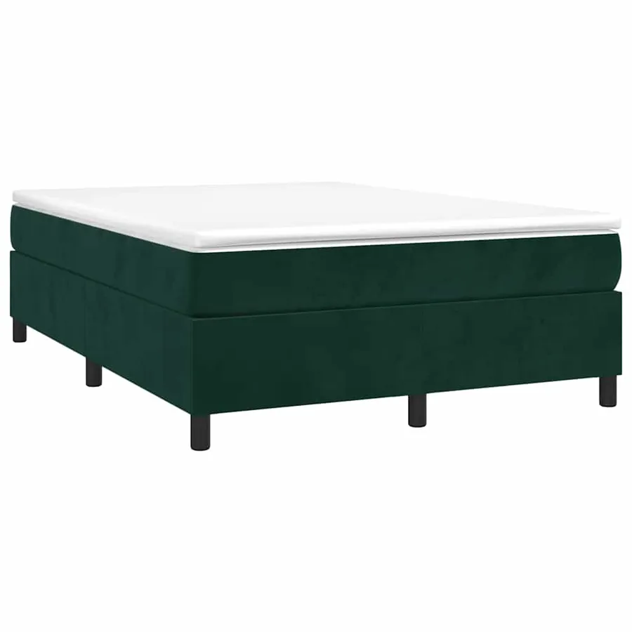 Sommier à lattes de lit et matelas Vert foncé 140x200cm Velours - 3