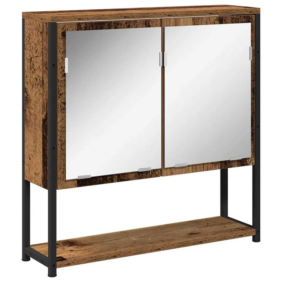 Ensemble de mobilier de salle de bain avec étagère 2 pcs Marron - 5