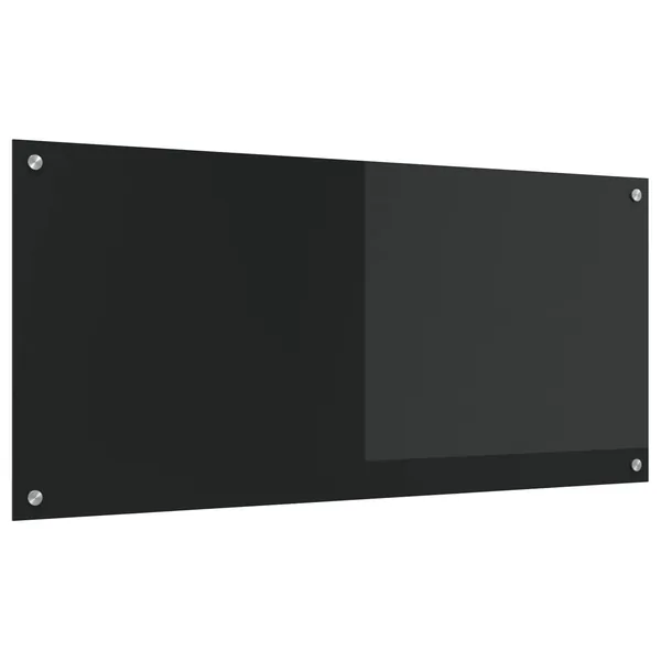 Crédence de cuisine Noir 110 x 50 cm verre trempé
