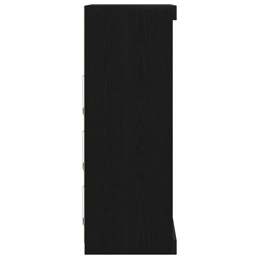Buffet LED Chêne noir 60,5 x 37 x 100 cm Bois d'ingénierie - 7
