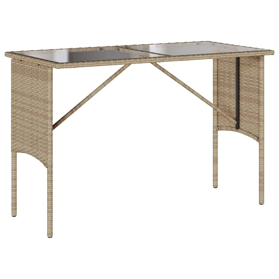 Ensemble à manger de jardin et coussins 3 pcs Beige poly rotin - 6