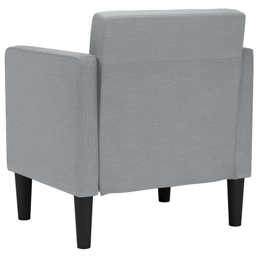 Fauteuil canapé avec accoudoirs tissu gris clair 53 cm - 5