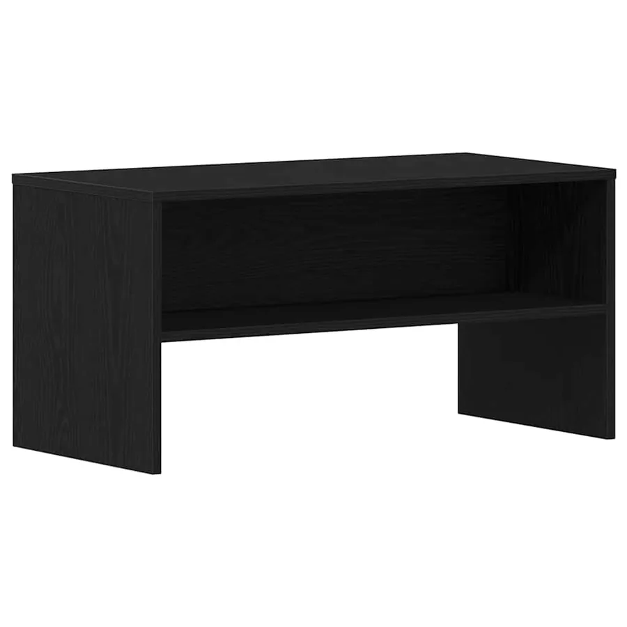Meuble TV chêne noir 80x40x40 cm bois d'ingénierie - 2