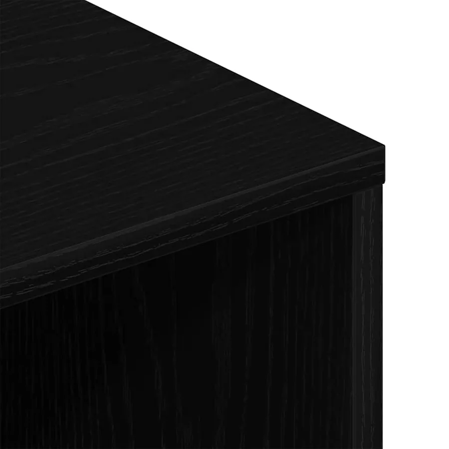 Meuble TV chêne noir 80x40x40 cm bois d'ingénierie - 8