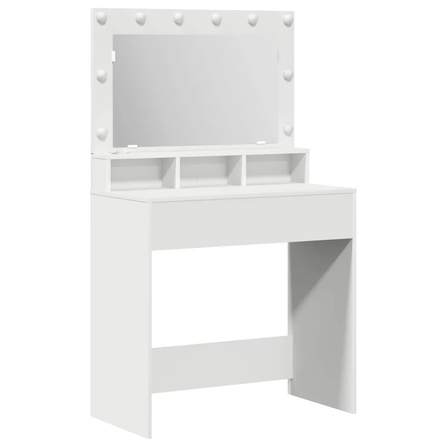 Table de Toilette Blanc 78,5 x 41 x 135 cm Bois d'ingénierie - 2