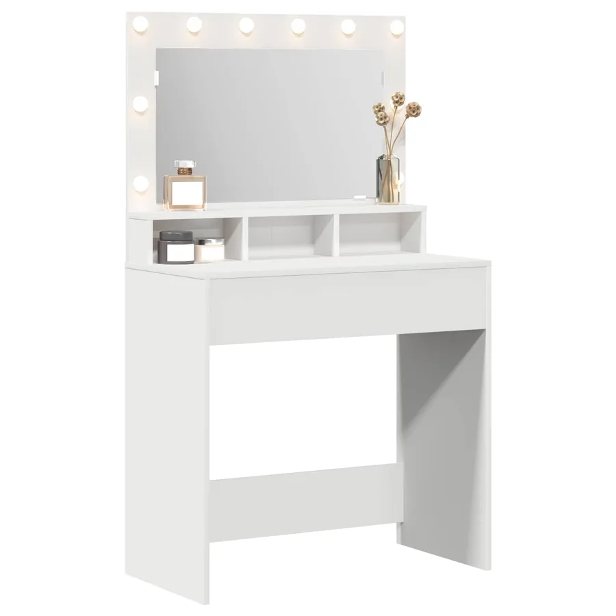 Table de Toilette Blanc 78,5 x 41 x 135 cm Bois d'ingénierie - 3