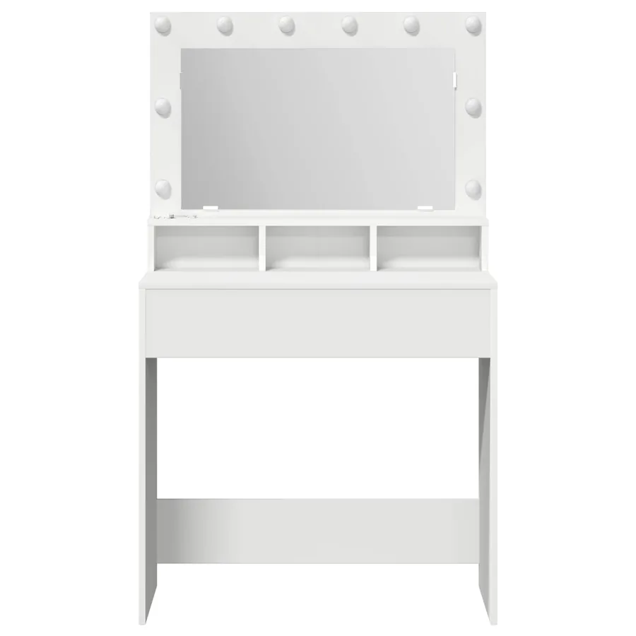 Table de Toilette Blanc 78,5 x 41 x 135 cm Bois d'ingénierie - 5