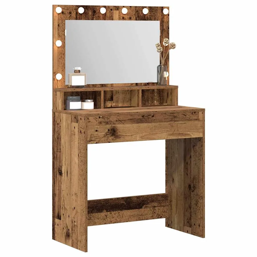 Table de Toilette avec étagère Bois ancien 75,5 x 41 x 135 cm - 3