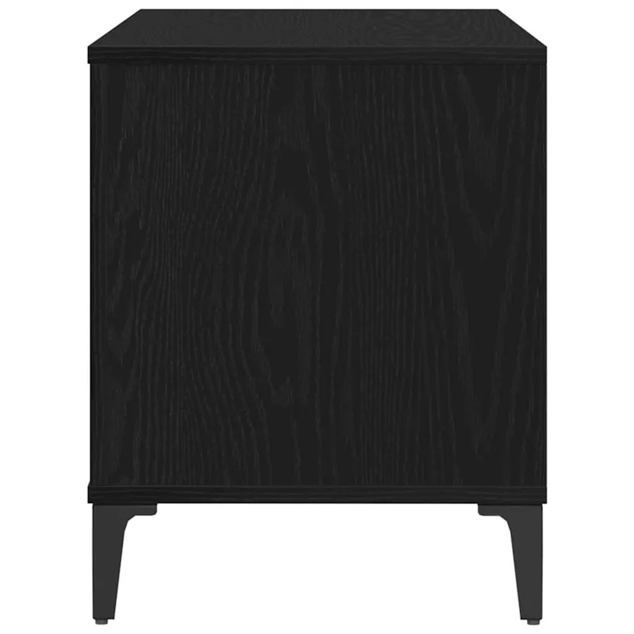 Meuble à vinyles Chêne noir 100 x 38 x 48 cm Bois d'ingénierie - 6