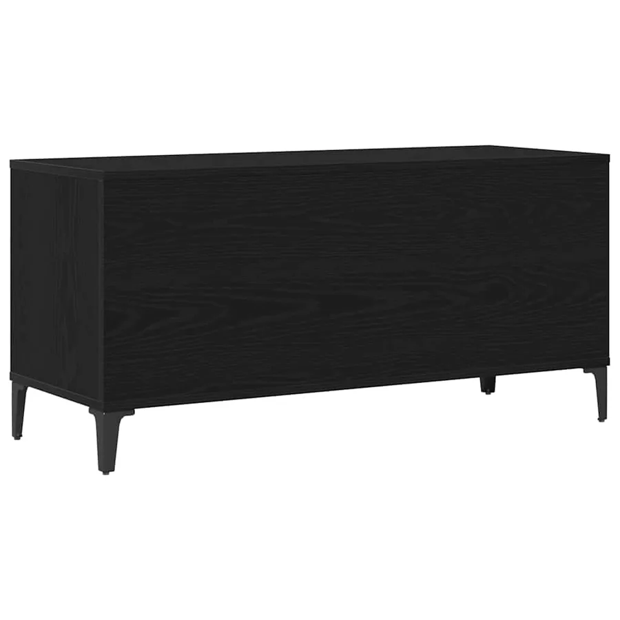 Meuble à vinyles Chêne noir 100 x 38 x 48 cm Bois d'ingénierie - 7