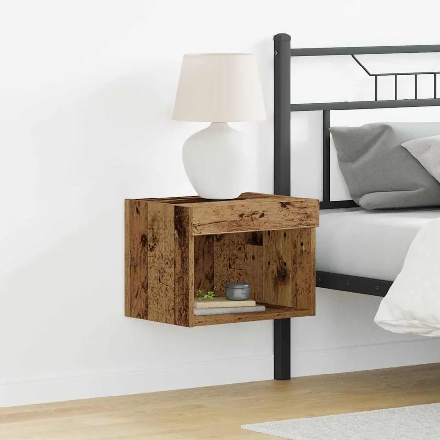 Ensemble meuble TV avec LED Bois ancien 40 x 30 x 30 cm