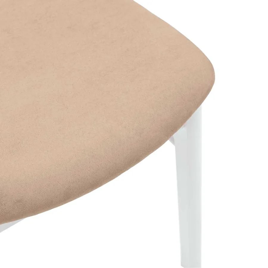 Chaises à manger coussins 2 pcs blanc bois massif caoutchouc - 8