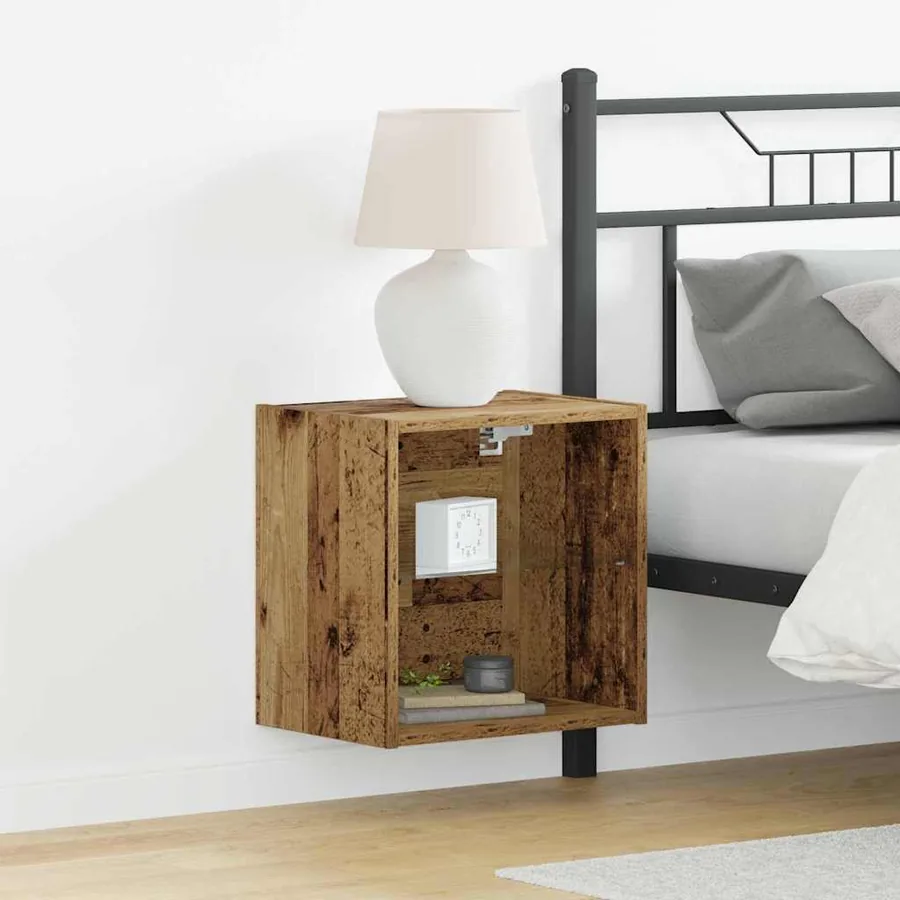 Étagère flottante avec lumière LED avec étagère 2 pcs Marron