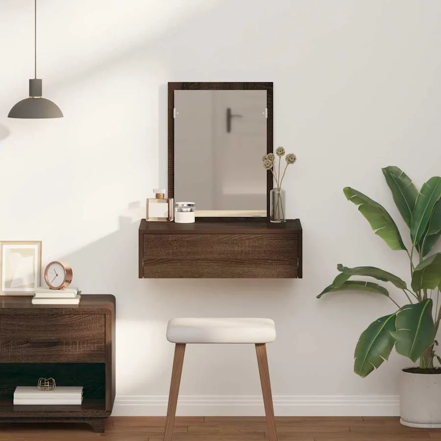Table de Toilette Marron 60 x 40 x 70 cm Bois d'ingénierie - 4