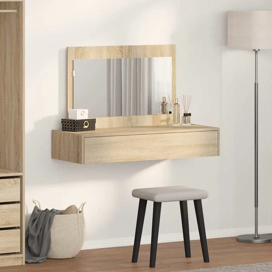 Table de Toilette Marron 100 x 40 x 70 cm Bois d'ingénierie - 4