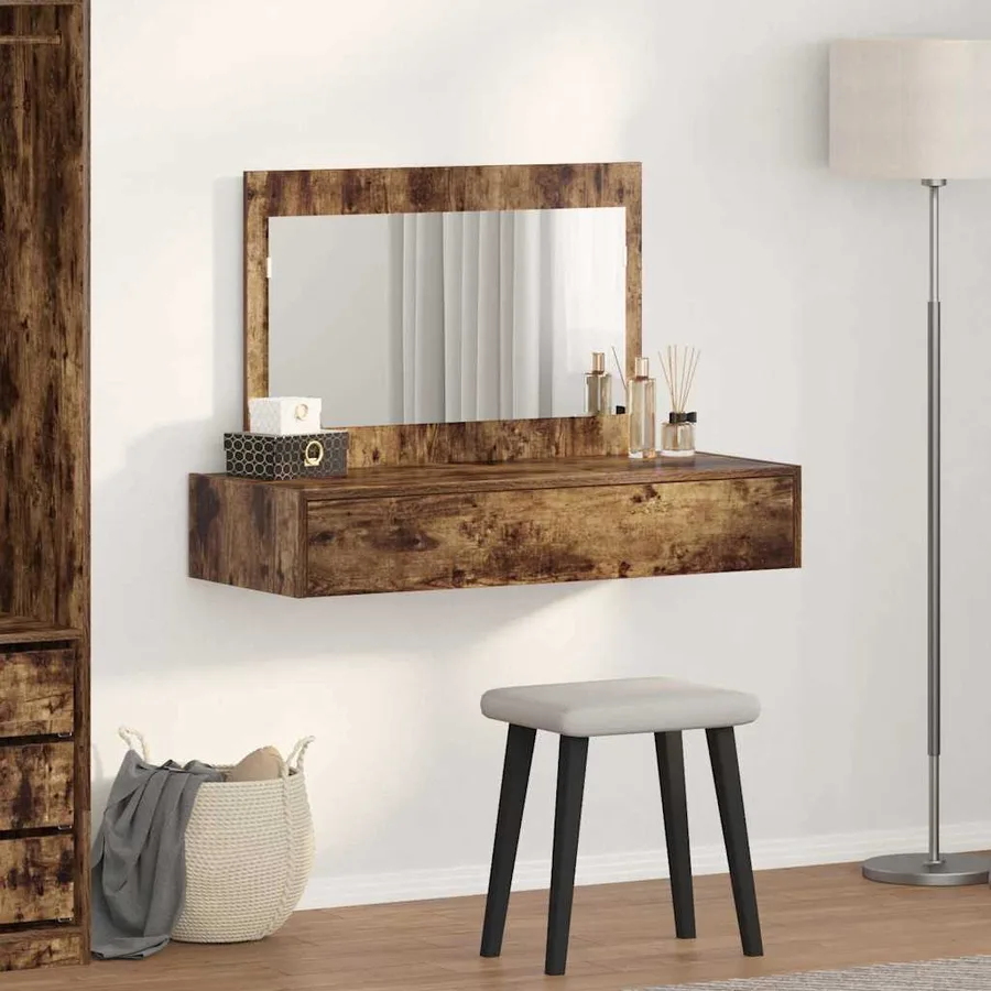 Table de Toilette Marron 100 x 40 x 70 cm Bois d'ingénierie - 4