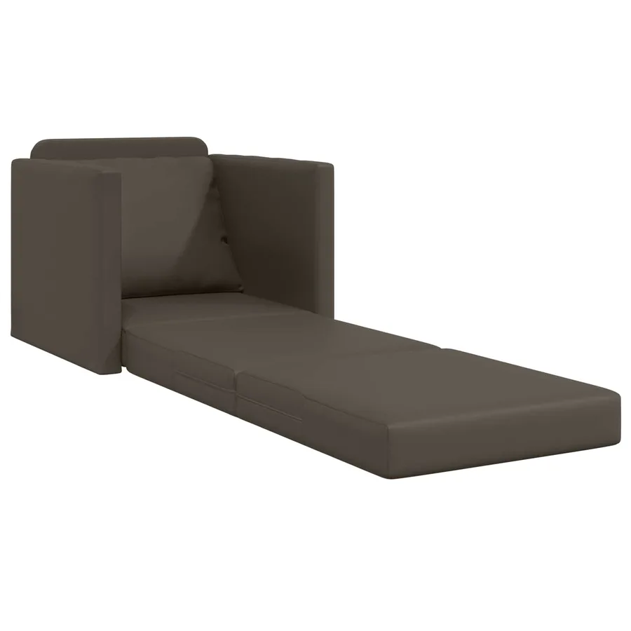 Canapé-Lit 60cm Gris Simili cuir - 4