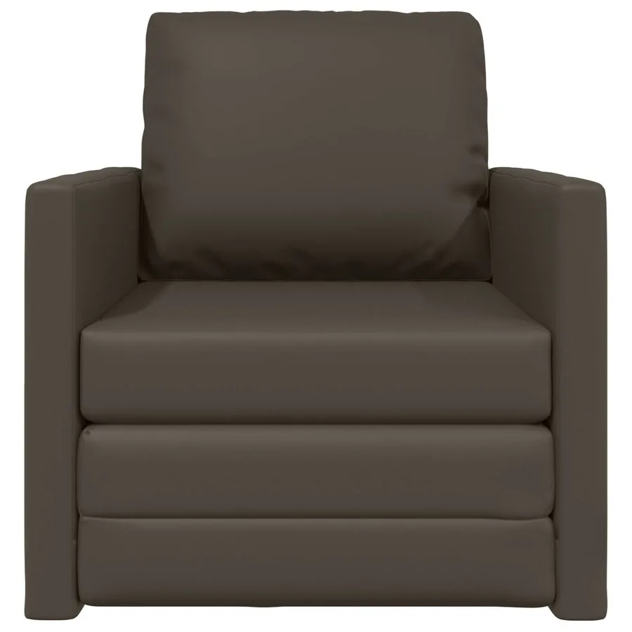 Canapé-Lit 60cm Gris Simili cuir - 5