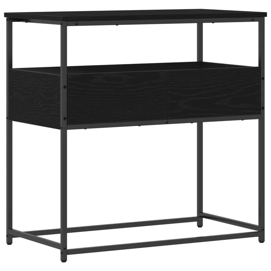 Table console Chêne noir 75 x 40 x 75 cm Bois d'ingénierie