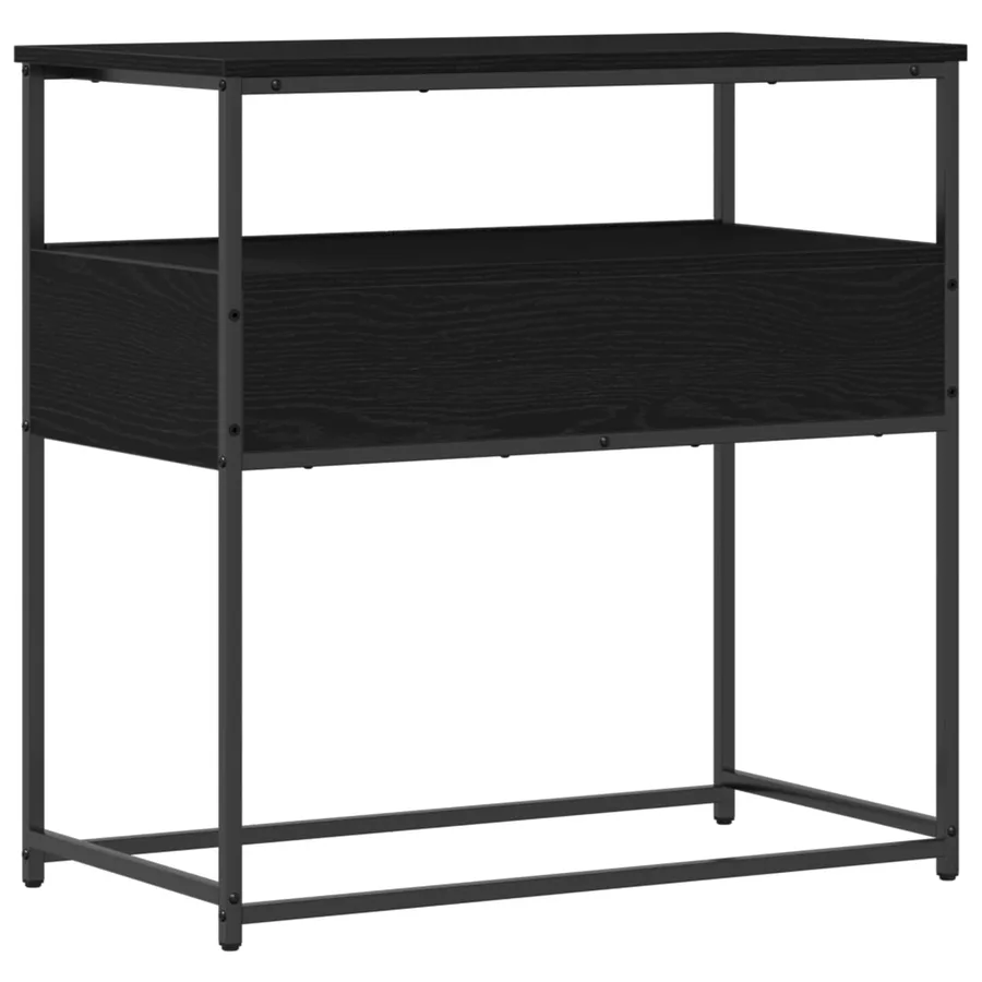 Table console Chêne noir 75 x 40 x 75 cm Bois d'ingénierie - 4