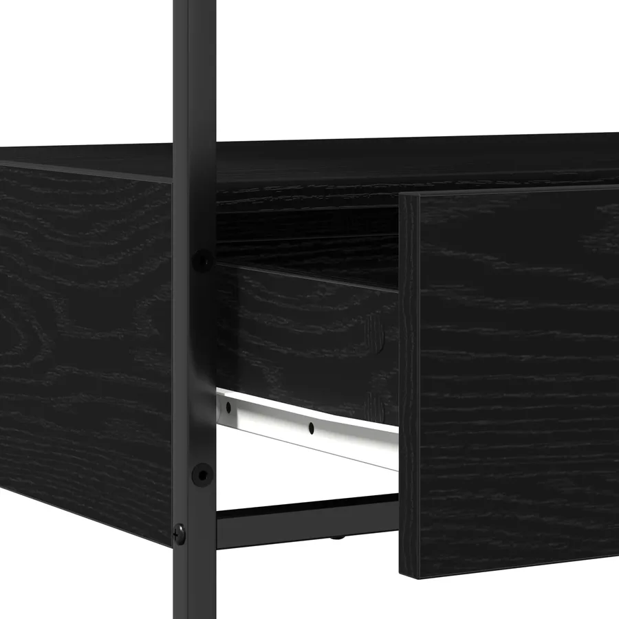 Table console Chêne noir 75 x 40 x 75 cm Bois d'ingénierie - 5
