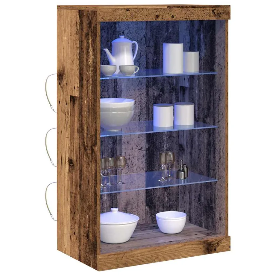 Buffet LED Bois ancien 60,5 x 37 x 100 cm Bois d'ingénierie - 3