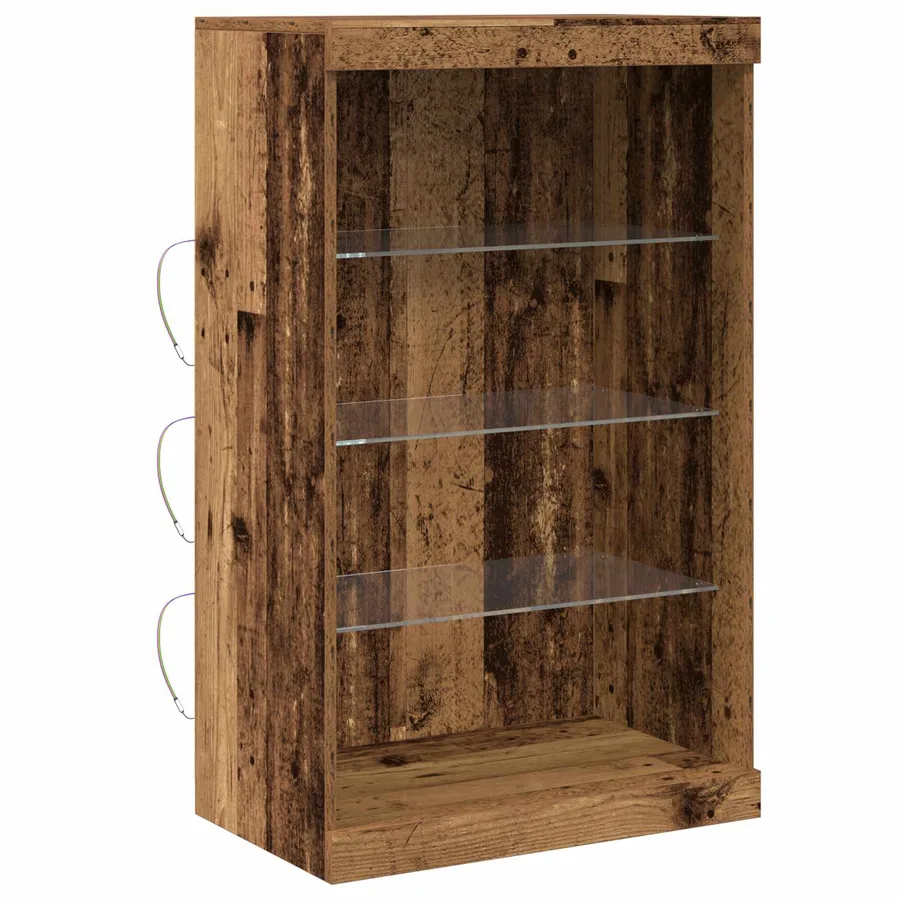 Buffet LED Bois ancien 60,5 x 37 x 100 cm Bois d'ingénierie - 5